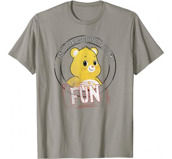 Care Bears Birthday Funshine Bear My Horoscope Says Im Fun T- Shirt Care Bears Birthday Funshine Bear My Horoscope Says Im Fun T- Shirt